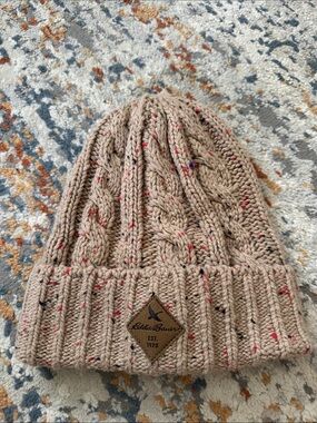 Eddie Bauer Tan Cable Knit Beanie